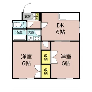 リトルタウン惠【1階】の間取り