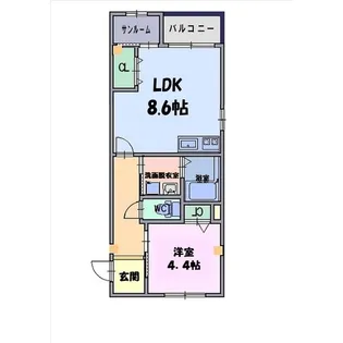 appresso bene(アップレッソ ベーネ)【3階】の間取り