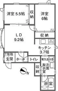 る・ぐらん星が浦大通【2階】の間取り