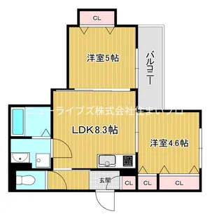 ピレーネ明和【2階】の間取り