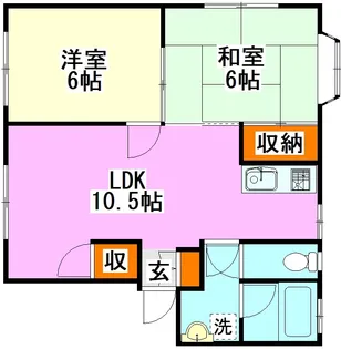 エクレール古野【1階】の間取り