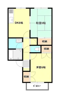 メンバーズタウンカーメル寺山II A【1階】の間取り