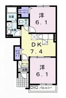 フレイム・アクティーボI【1階】の間取り