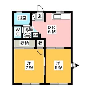 シーバード【1階】の間取り