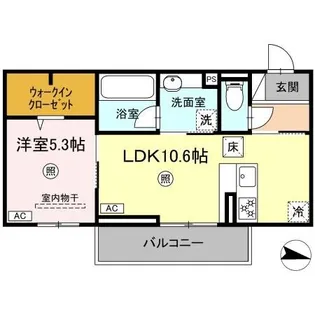 クオリティパレス真砂【1階】の間取り