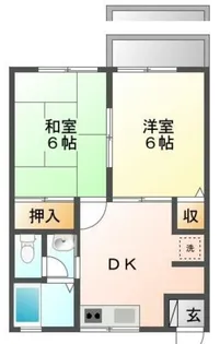 グリーンハイツII【2階】の間取り