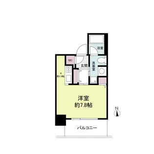 クロスレジデンス大阪新町【3階】の間取り