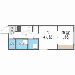 メニーズコート創成タウン C棟【1階】の間取り