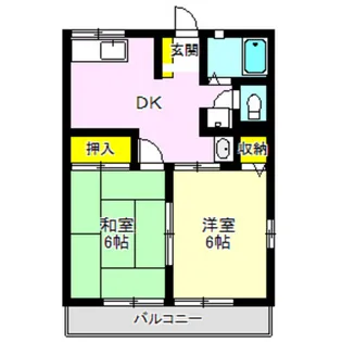 メゾンシルク【2階】の間取り