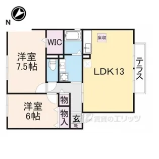 ロイヤルガーデンA棟B棟C棟【1階】の間取り