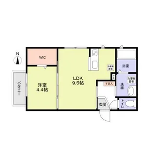 シティコート岸里玉出駅前【1階】の間取り