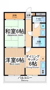 東府中マンション【2階】の間取り