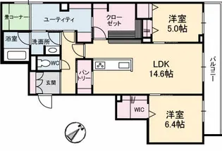 helianthe南幸町【2階】の間取り