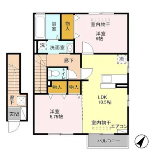 ヴィラ・アザレアC【2階】の間取り
