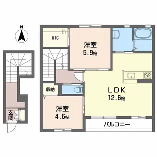 パークハイム土居田 C棟【2階】の間取り