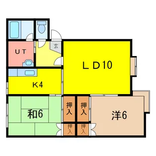 第3しらかばハイツB【2階】の間取り