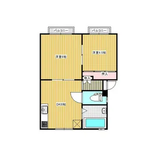 シーサイドコーポB【1階】の間取り