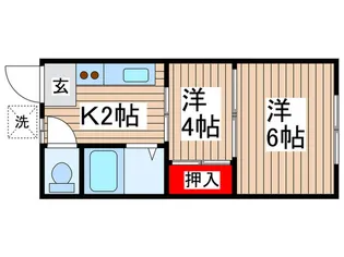 福島荘【2階】の間取り