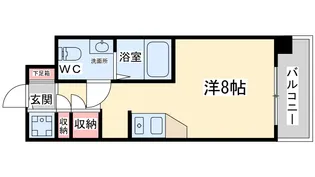 エスリード御堂筋梅田【6階】の間取り