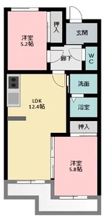 ル・リオンひくまの【3階】の間取り