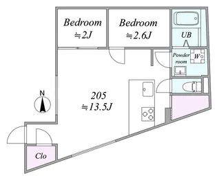 trias148【2階】の間取り