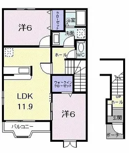 サニーヒルズ・アザレア【2階】の間取り