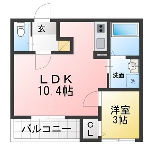 ブランノワール南仙台【1階】の間取り