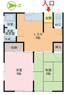 野阪アパート【2階】の間取り