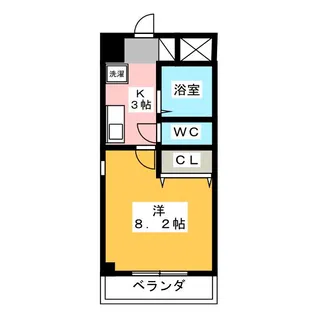 サンロイヤルみのり【3階】の間取り