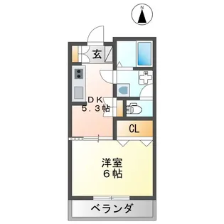 リアライズ木曽川【2階】の間取り
