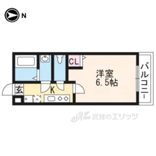 ロックブック中書島【4階】の間取り