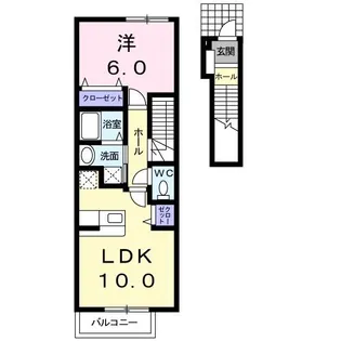 アースリバーD【2階】の間取り