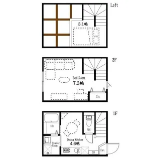 ハーミットクラブハウス高井戸の間取り