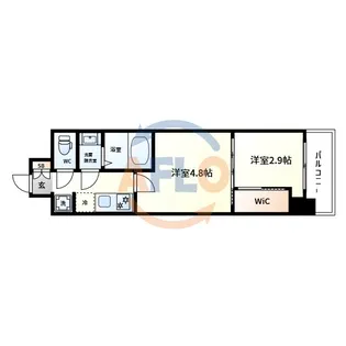 セレニテ難波グランデシュッド【15階】の間取り