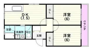 プランドール学園【1階】の間取り