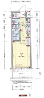 プレサンス大国町ラヴェニール【4階】の間取り