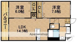 フォルトゥーナ【2階】の間取り