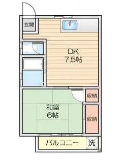 実川荘【2階】の間取り