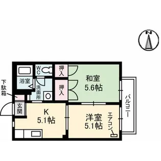 シャーメゾン高矢倉【1階】の間取り