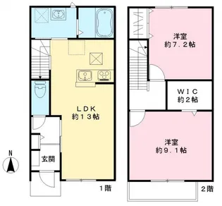 ユアメゾン ル フォレ壱番館(ペット)【1階】の間取り