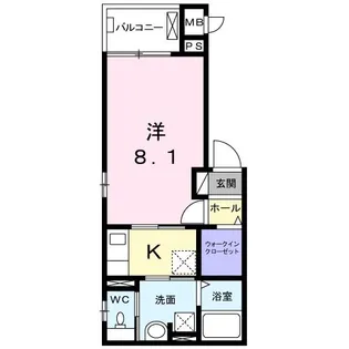 ウイングコート吉野【3階】の間取り