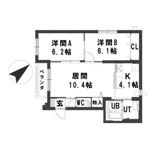 グランメール栄通20B【4階】の間取り