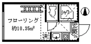 フェリスフラッグ(家具付き☆)【1階】の間取り