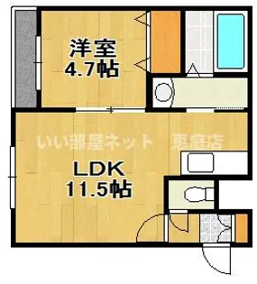 サニーサイド【2階】の間取り