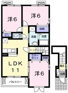 ミルフィーユ B【2階】の間取り