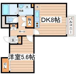 ジュネスSK B棟【2階】の間取り