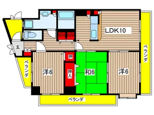 ツインパレス八木【6階】の間取り