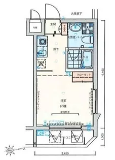 バージュアル横濱あざみ野【4階】の間取り