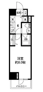 ルクレ日本橋馬喰町【6階】の間取り