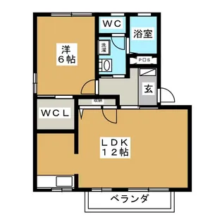 ラフィネ倉澤 A棟【1階】の間取り